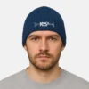 Kosa mössa stickad marin