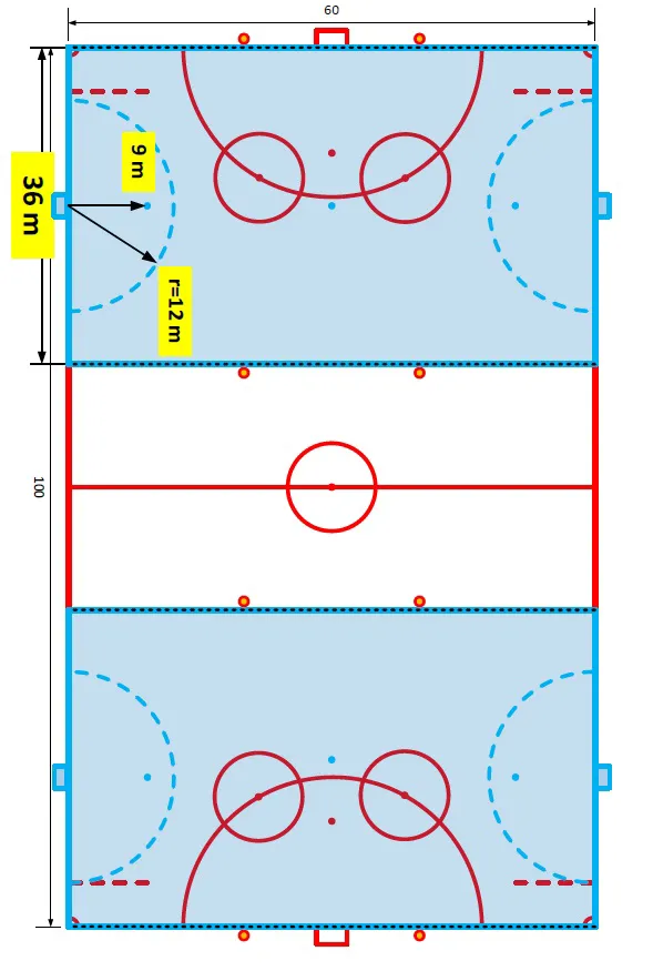 bandyspelplan 7 mot 7