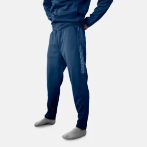 Marinblå mjukisbyxor Team Performance Classic med sidopanel.