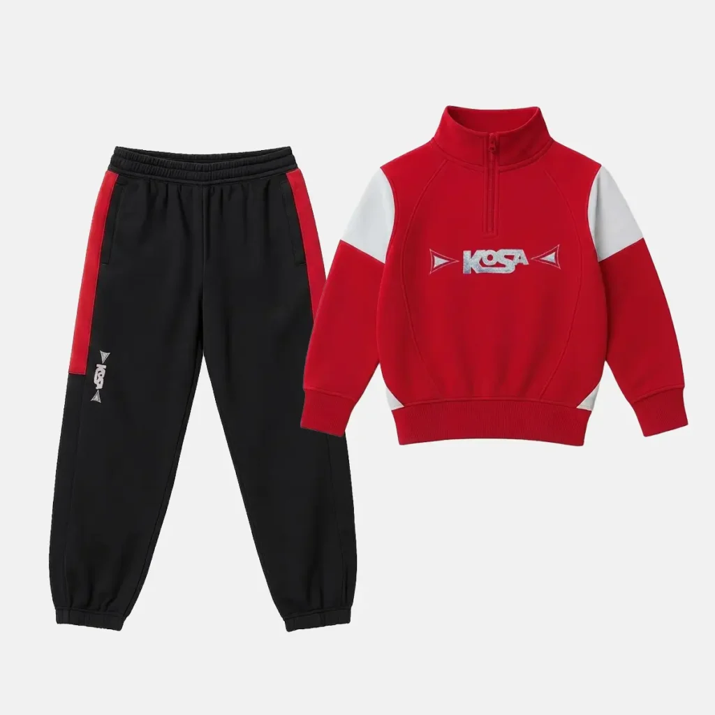 Zip Neck Röd overall Kosa